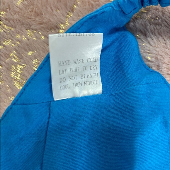 DOLLSKILL halter crop top in ocean blue - Picture 4 of 5